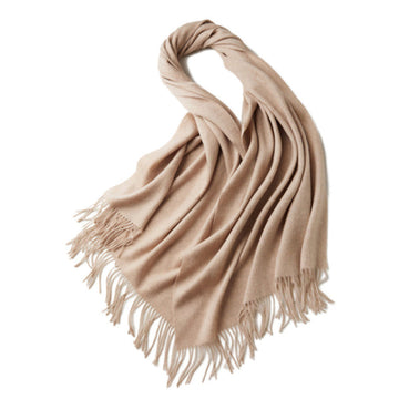 100% MERINO VIRGIN WOOL SHAWL 970115(BEIGE)