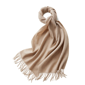 100% MERINO VIRGIN WOOL SCARF 970116(BEIGE)