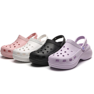 CHUNKY PLATFORM HOLE SHOES 4208