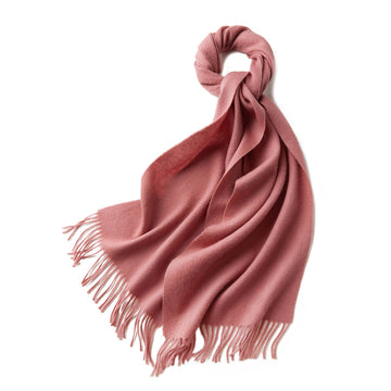 100% MERINO VIRGIN WOOL SCARF 970116(PINK)