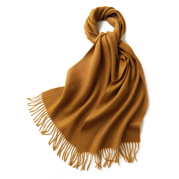 100% MERINO VIRGIN WOOL SCARF 970116(YELLOW)