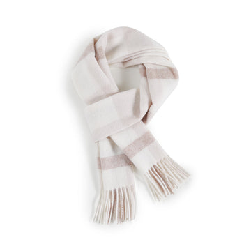 BRITISH STYLE WOOL PLAID SCARF 970117(BEIGE)