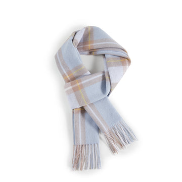 BRITISH STYLE WOOL PLAID SCARF 970117(LIGHT BLUE)