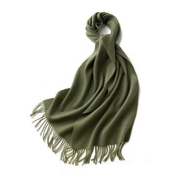 100% MERINO VIRGIN WOOL SCARF 970116(OLIVE)