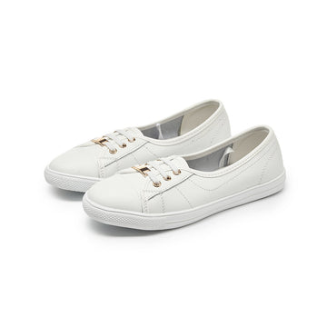 LOW-CUT CASUAL WHITE SNEAKERS 4236