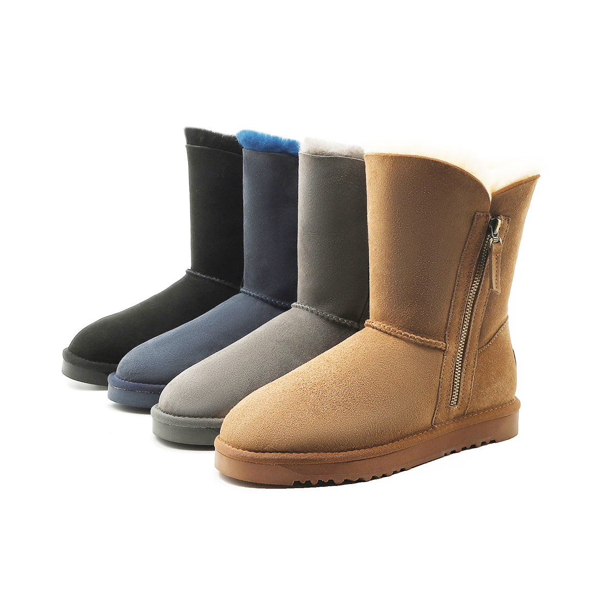 SHEEPSKIN ZIPPER BOOT 5822