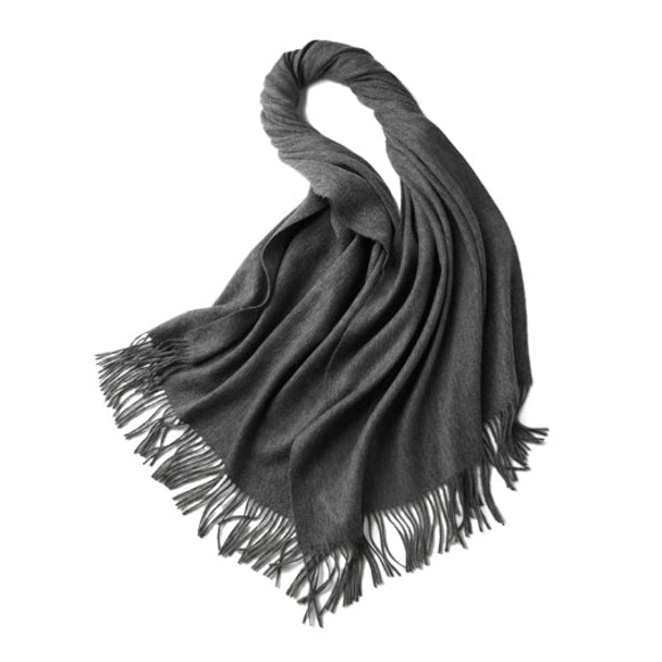 100% MERINO VIRGIN WOOL SHAWL 970115（GREY）
