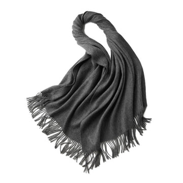 100% MERINO VIRGIN WOOL SHAWL 970115（GREY）